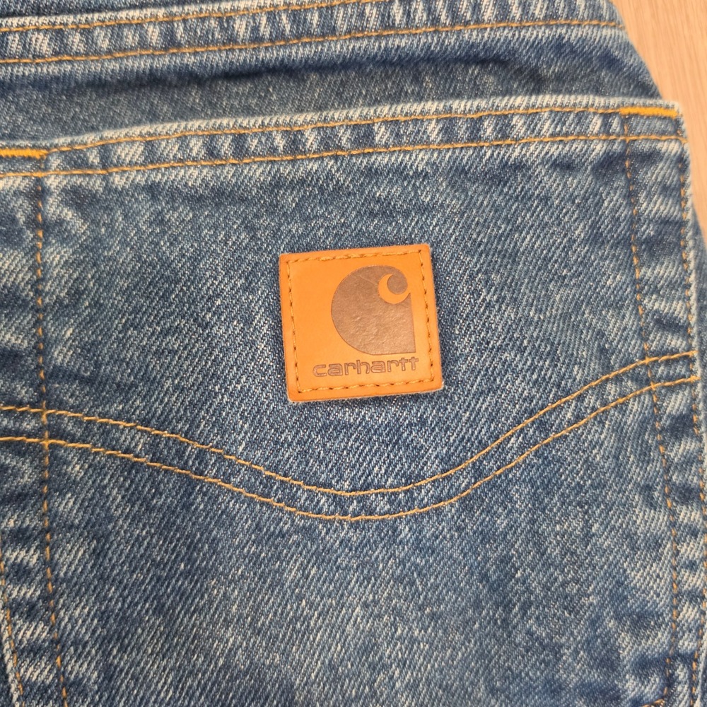 Carhartt B18 DST Traditional Fit Jeans Mens 38x32 Blue Dark Stone Straight Leg